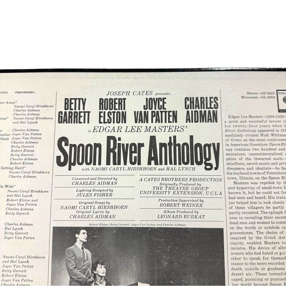 Spoon River Anthology Broadway Cast Columbia Masterworks OL 6010 Vinyl Record - Picture 13 of 15